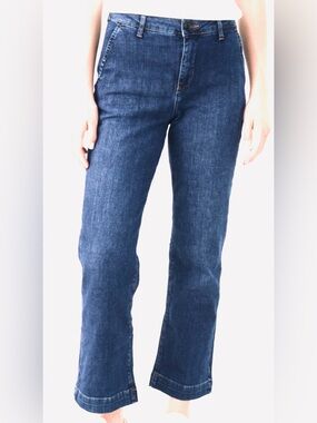 Part Two Elinborg PW blue denim jeans classic cropped wide flare europe 30/27